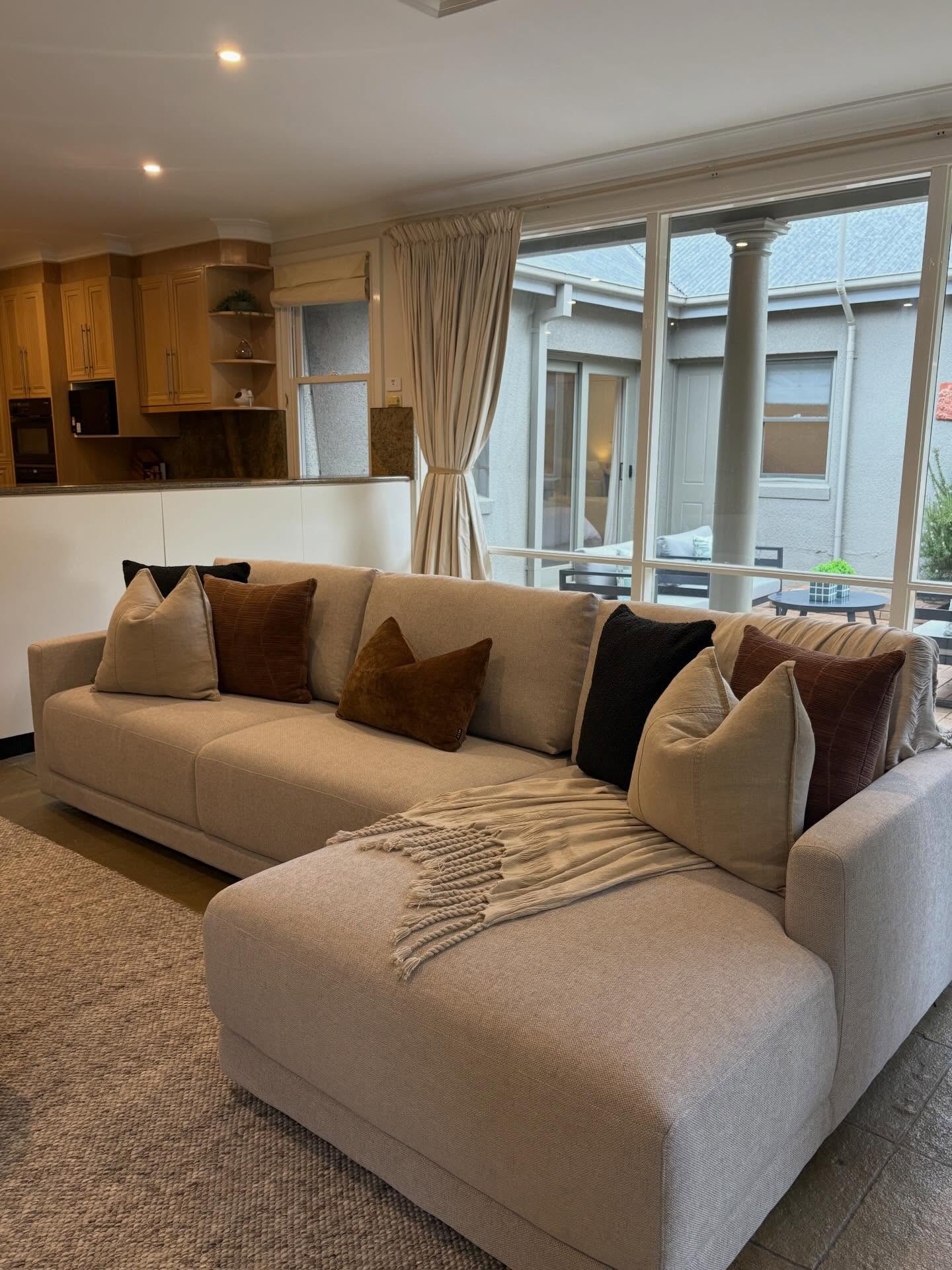 Styled On Point dining and living space prepared for a premium property campaign